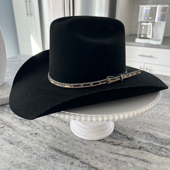Men Women Rodeo Felt Cowboy Hat with Western Belt Decor Vintage Innovation Hats